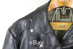 Vintage Genuine Horse Hide Front Quarter Leather Biker Jacket Motorcycle Harley