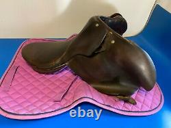 Vintage Genuine Leather 18 Horse Riding Brown Saddle