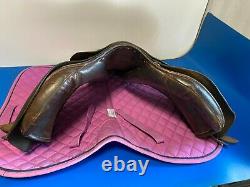 Vintage Genuine Leather 18 Horse Riding Brown Saddle