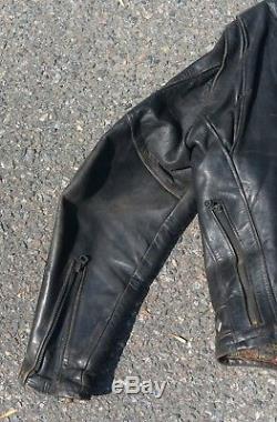 Vintage Grais pony horse hide leather motorcycle jacket 1950s