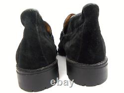 Vintage Gucci 0067 114 Men's 11.5 D Black Suede Horse Bit Chukka Ankle Boots