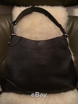 Vintage Gucci Black Leather Horsebit Hasler Hobo Shoulder Bag