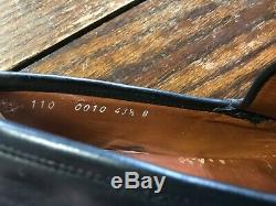Vintage Gucci Black Silver Horse Bit Leather Shoes Loafers 9.1/2 D 43.1/2