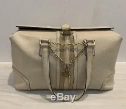 Vintage Gucci Boston Bag Leather Web Treasure Large GG Doctor Handbag
