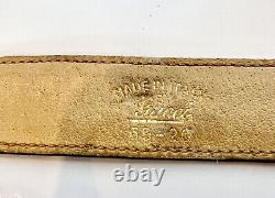 Vintage Gucci Double Horse Head Belt Buckle with Burgundy Leather Belt sz 65 26