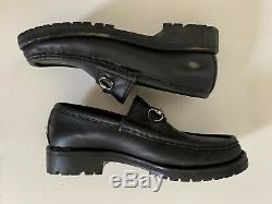 Vintage Gucci Horse bit black leather loafers women 7.5