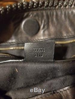 Vintage Gucci Horsebit Black Leather Hobo Shoulder bag XL