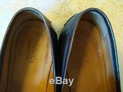Vintage Gucci Loafers Bamboo HorseBit Horse Bit Brown Leather Men US 11.5 11 1/2