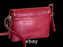 Vintage HTF Red Leather Coach Equestrian 9801 Crossbody Purse Bag Purse USA