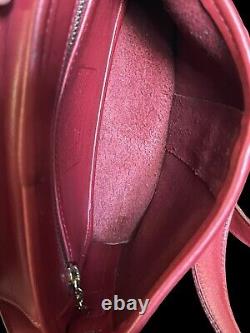 Vintage HTF Red Leather Coach Equestrian 9801 Crossbody Purse Bag Purse USA