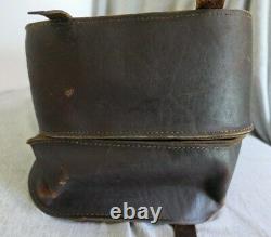 Vintage Hand Crafted Leather & Steel Silver Hardware Horse Western Saddle Bags