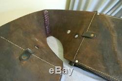 Vintage Hand Tooled Leather & Sterling Silver Hardware Horse Western Saddle Bags