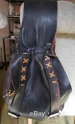 Vintage Hand-made, Hand-sewn Leather Western Trail Horse/motorcycle Saddle Bags