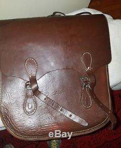 Vintage Heavy Duty Western Saddle Bags Large Leather Cowboy Trail Horse Tack