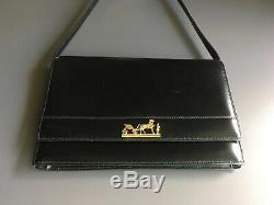 Vintage Hermes Handbag with Duc Carriage Horse Logo Shoulder or Clutch