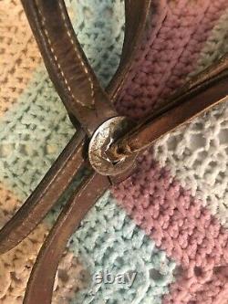 Vintage Horse Bit With Hand Made Sterling Silver Overlay, & Leather Bridle& Reins