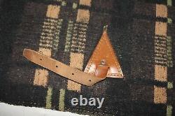 Vintage Horse Blanket Antique Wool Buckle on Leather Patch Southwest 88x 88