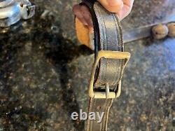 Vintage Horse Harness Sleigh 30 Brass Bells Original Leather Strap