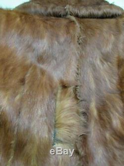 Vintage Horse Hide Leather Fur Coat Duster Trench Hair