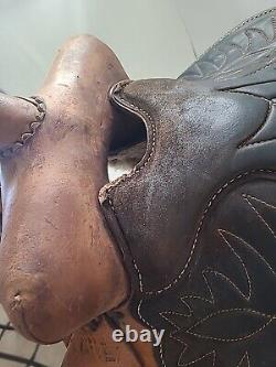 Vintage Horse Saddle 15 Brown Old Barn Find Good For Wall Hanger Read Listing