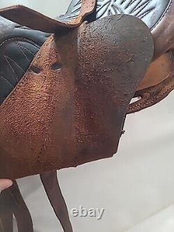 Vintage Horse Saddle 15 Brown Old Barn Find Good For Wall Hanger Read Listing