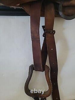 Vintage Horse Saddle 15 Brown Old Barn Find Good For Wall Hanger Read Listing