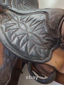 Vintage Horse Saddle 15 Brown Old Barn Find Good For Wall Hanger Read Listing