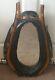 Vintage Horse Saddle Cowboy Cowgirl Cabin Wood Leather Mirror