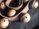 Vintage Horse Sleigh Bells, 5 Large Brass Bells With Leather, #chi-027