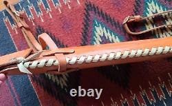 Vintage IDAHO LEATHER CO. Leather Scope Rifle Scabbard Western Horse Deer Elk