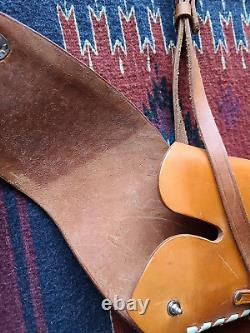 Vintage IDAHO LEATHER CO. Leather Scope Rifle Scabbard Western Horse Deer Elk