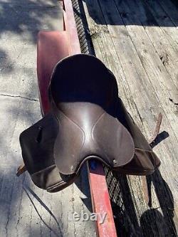 Vintage Jimmy's Saddlery Phoenix Arizona English Brown Leather Horse Saddle 15