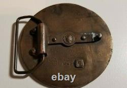 Vintage Jockey/ Horse Solid Brass Propert's Leather and Saddle Soap Belt Buckle