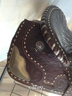 Vintage KEYSTON Buck Stitched Saddle Western 15 Horse Tack