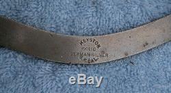 Vintage Keyston Bros. Silver Horse Spade Bit Braided Leather Romal Reins Bridle