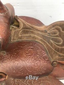 Vintage King Series Youth 12 Brown Leather Western Horse Show Saddle
