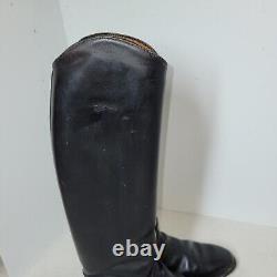 Vintage Konigs Boots Shoes Womens Black Leather Horse Black Riding Equestrian