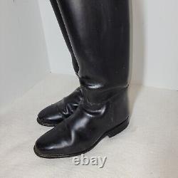 Vintage Konigs Boots Shoes Womens Black Leather Horse Black Riding Equestrian