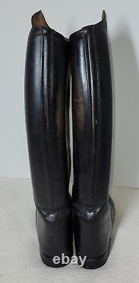 Vintage Konigs Boots Shoes Womens Black Leather Horse Black Riding Equestrian