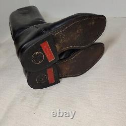 Vintage Konigs Boots Shoes Womens Black Leather Horse Black Riding Equestrian