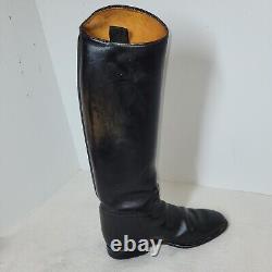 Vintage Konigs Boots Shoes Womens Black Leather Horse Black Riding Equestrian