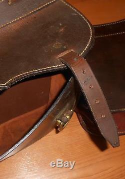 Vintage Leather Brown Saddle Bags Horse Tack Down Under Supply Co Heavy Duty