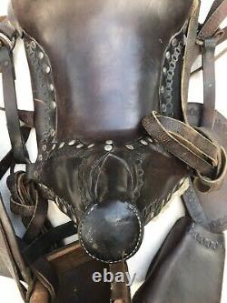 Vintage Leather Childs Saddle Horse Pony Small Horse Western Stirrups