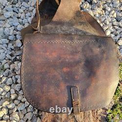 Vintage Leather Cowboy Horse Saddle Bags Rare Estate Find