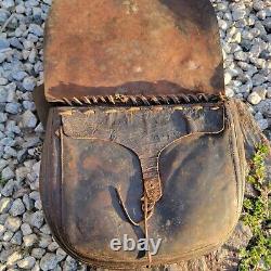 Vintage Leather Cowboy Horse Saddle Bags Rare Estate Find