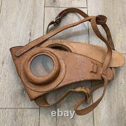 Vintage Leather Equine Horse Hood Eye Cups/Goggles Protection