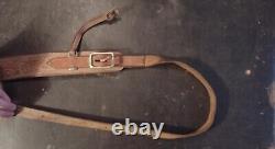 Vintage Leather, Floral, Hand Tooled Horse Tack Breast Collar