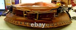 Vintage Leather HORSE COLLAR Harness with Mirror EXCELLENT 30 tall x 20