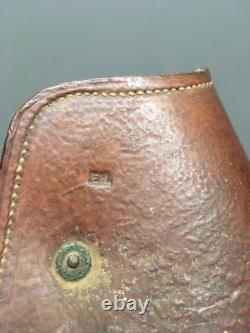 Vintage Leather Hooded Horse Stirrups Embossed US with Maker's Mark