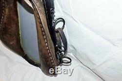 Vintage Leather Horse Collar Hames Mirror. Rustic Western Cowboy Nice Condition